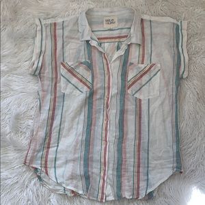 Striped button down